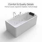 67-Inch Single-Person Luxury Whirlpool Bathtub