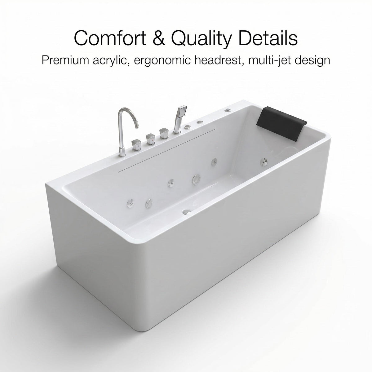 67-Inch Single-Person Luxury Whirlpool Bathtub