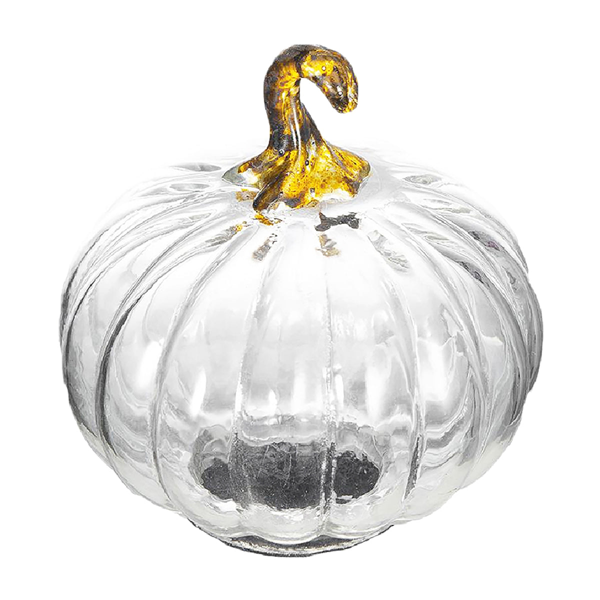 Set of 4 Clear Glass Pumpkins