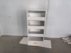 4-Tier Freestanding Bookshelf with 3 Sliding Drawers and 1 Bottom Drawer