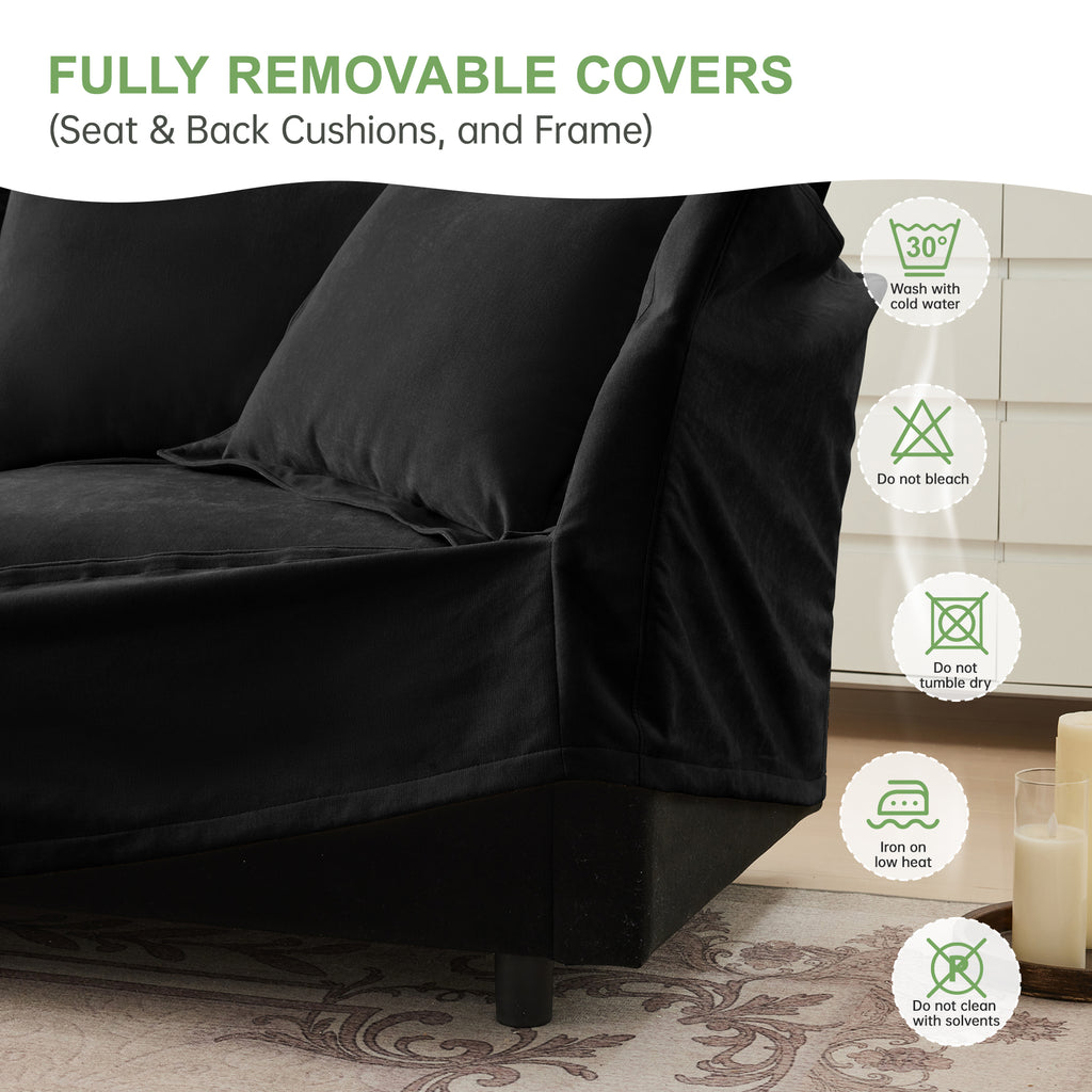 Set of 2 Slipcovered Armchairs