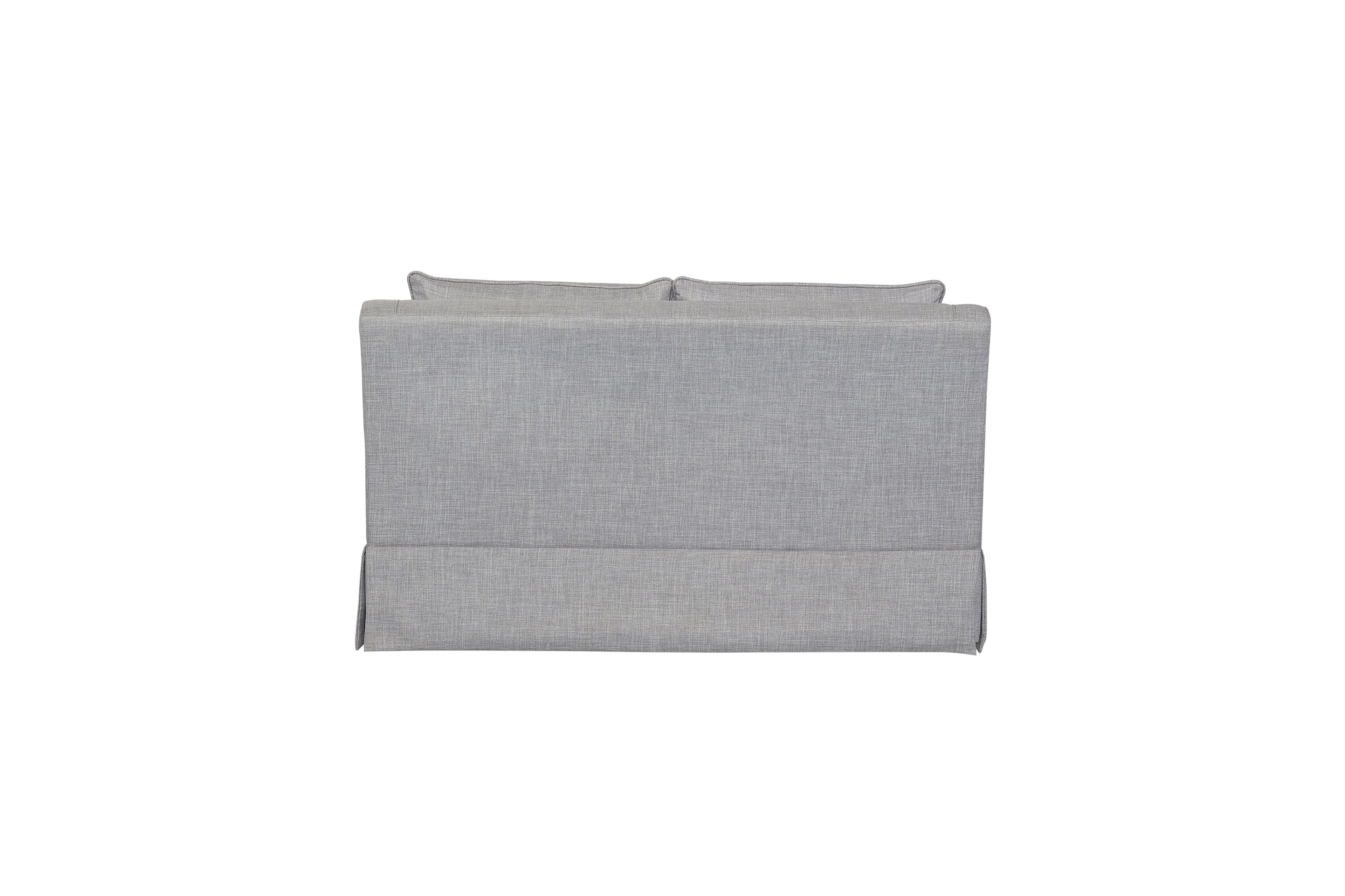 Loveseat With Skirt And Reversable Cushions And 2 Pillows