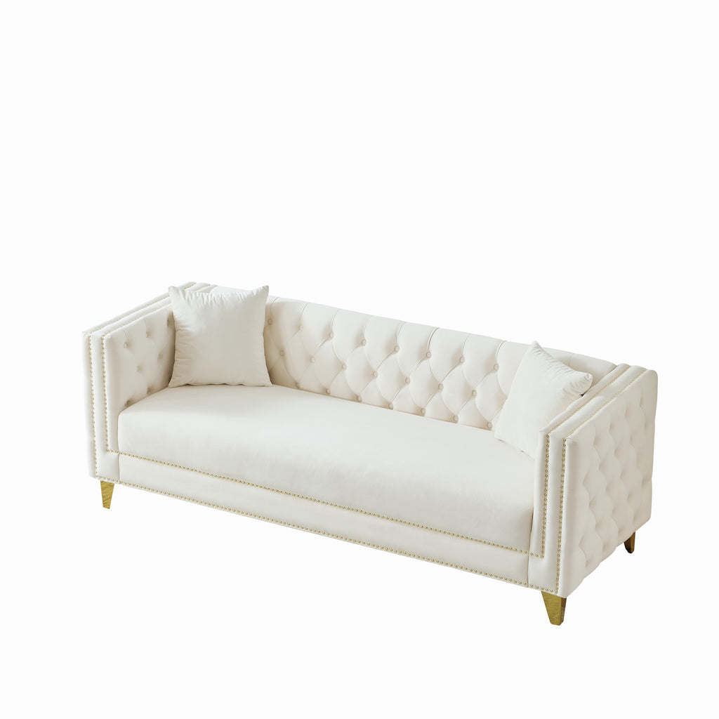 Chesterfield Velvet Sofa - 3 Seater