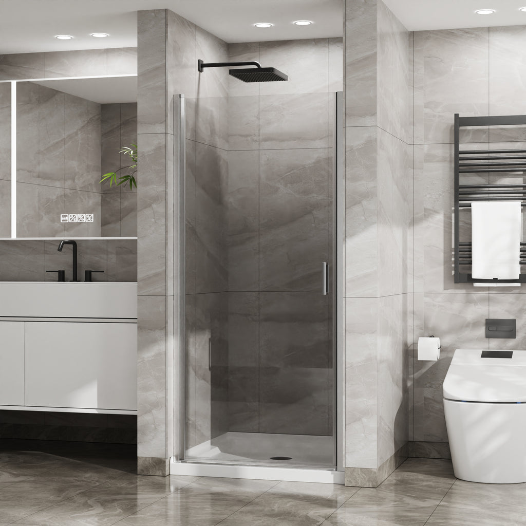 Goodyo 34"x72" Pivot Shower Door in Tempered Glass
