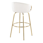 Contemporary 30" Fixed-Height Barstool with Swivel