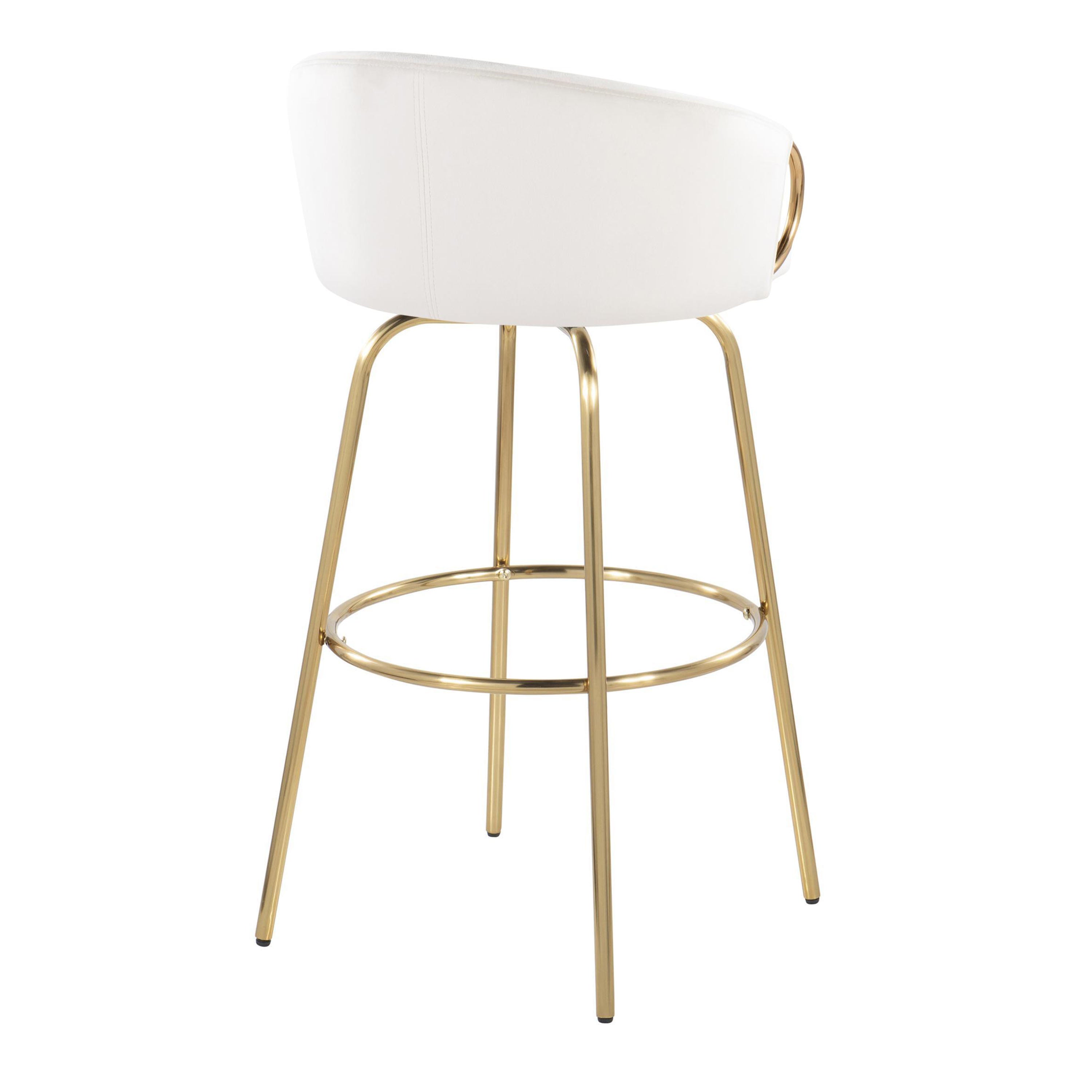 Contemporary 30" Fixed-Height Barstool with Swivel