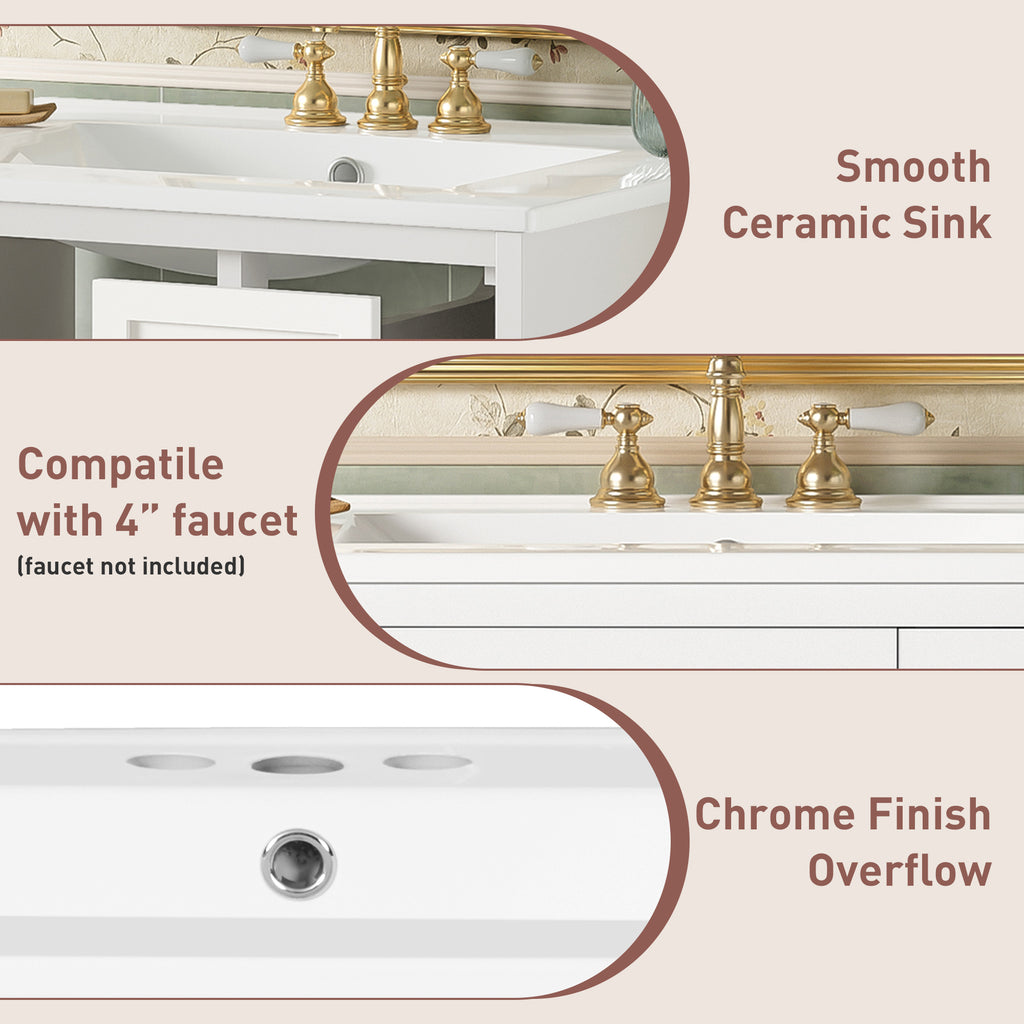24" Bathroom Vanity Set Wall Mounted for Small Spaces