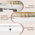 24" Bathroom Vanity Set Wall Mounted for Small Spaces