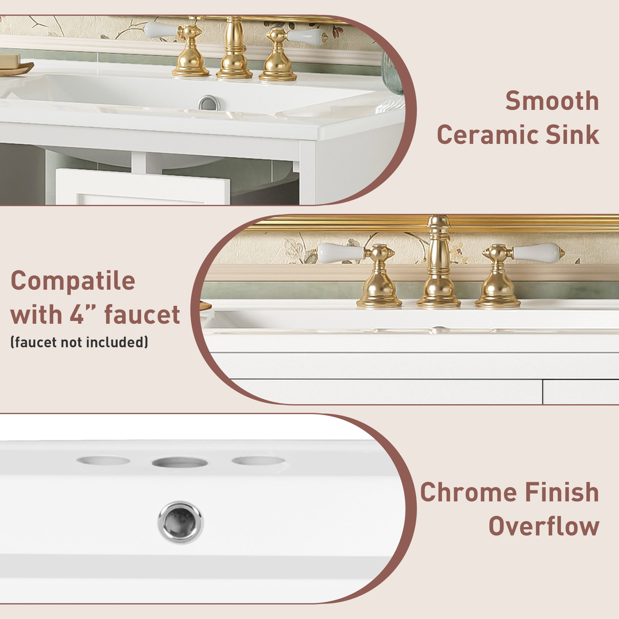 24" Bathroom Vanity Set Wall Mounted for Small Spaces