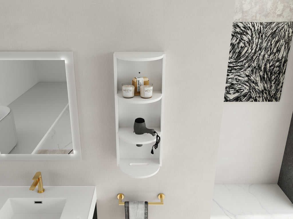 12" Bathroom Wall-Mounted Storage Rack