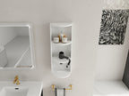 12" Bathroom Wall-Mounted Storage Rack
