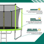 10FT Kids Trampoline with Basketball Hoop and Ladder