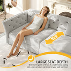 74.4" Queen Pull Out Sofa Bed