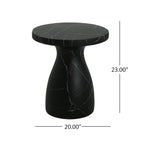 Outdoor Travertine MGO Side Table