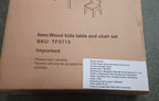 Kids Table Set with One Chair, Wooden Children Study Table