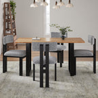 Upholstered Armless Dining Chairs With Metal Legs (Set of 2)