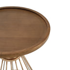 Hollow Edge Retro Art Pine Side Table, Antique
