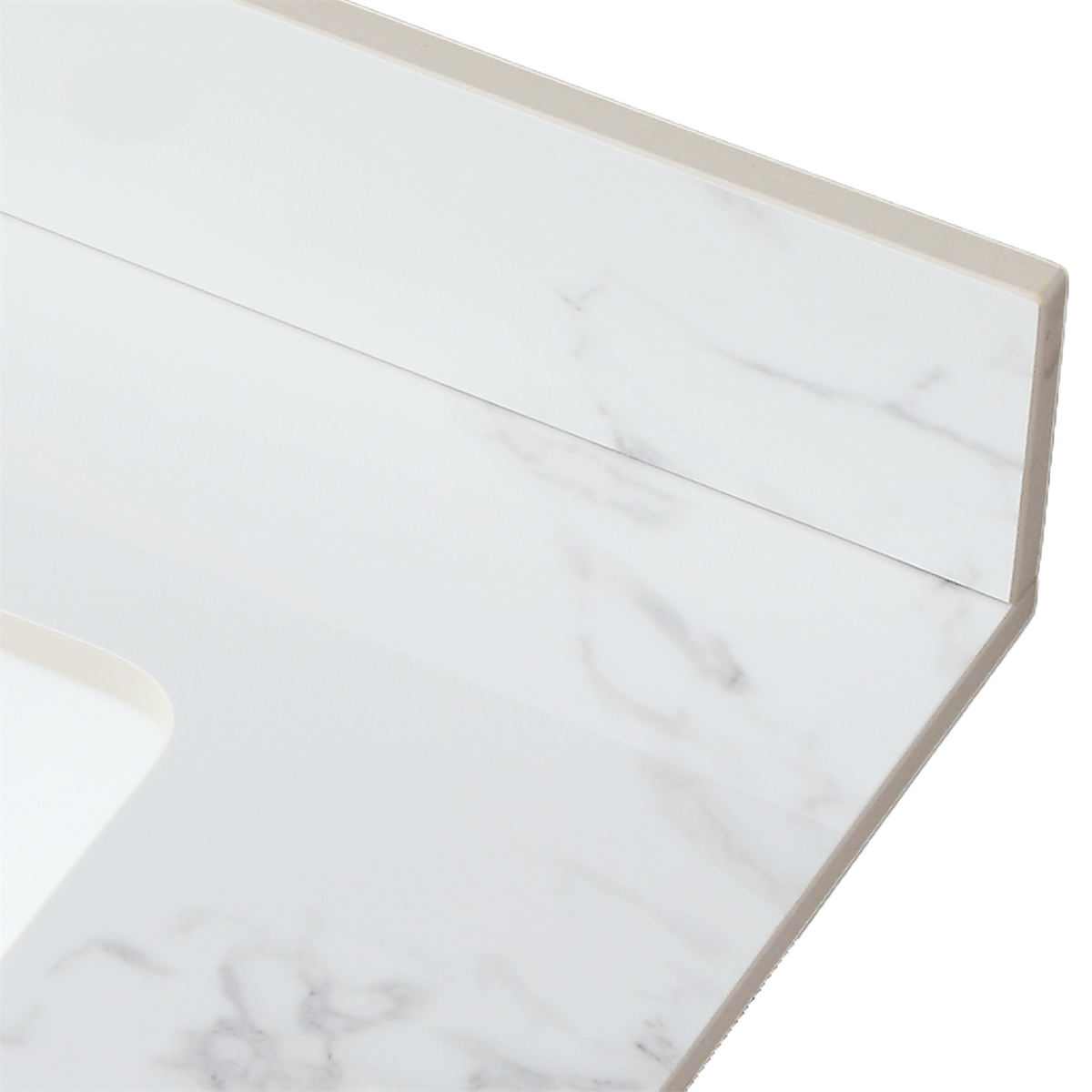 31"x22" Bathroom Vanity Top in Sintered Stone Carrara