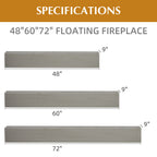 72" Fireplace Mantel Fir Wood Wall-Mounted Shelf