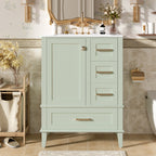 24.8" Bathroom Vanity with Ceramic Sink