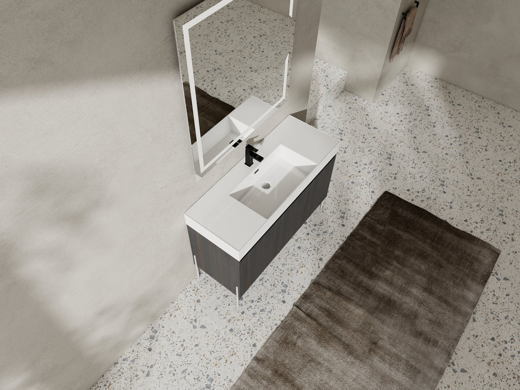 48" Freestanding Bathroom Vanity with Resin Sink