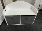 Kids Wooden Toy Box/Bench with Collapsible Fabric Drawers