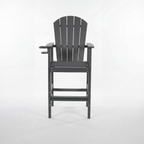 HDPE Bar Height Adirondack Chair with Cup Holder