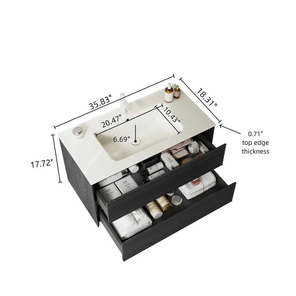 Bron 36" Bathroom Vanity with Sink