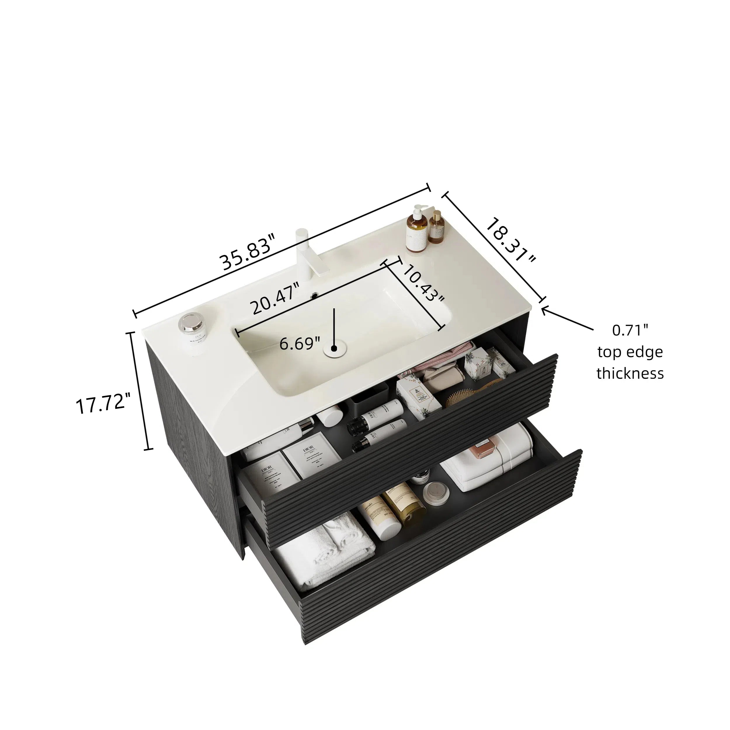 Bron 36" Bathroom Vanity with Sink