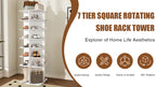 7-Tier Rotating Shoe Rack Tower