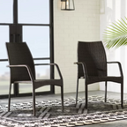 Outdoor Wicker Chairs Set, 2 Chairs