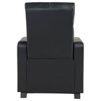 Black Upholstered Push-Back Recliner