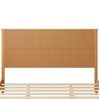 Solid Wood King Bed Frame with Tall Headboard