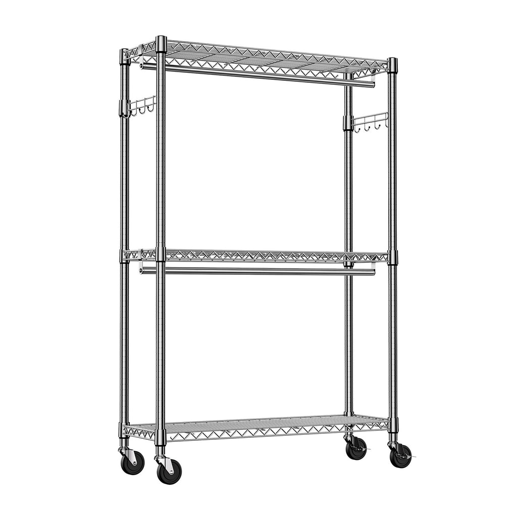 Heavy Duty Rolling Garment Rack 3 Tiers