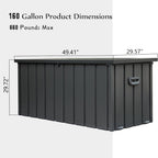 160 Gallon Outdoor Storage Deck Box Waterproof