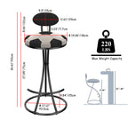 Upholstered S-Shaped Barstools Set of 2