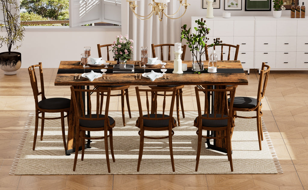 Rustic Large Dining Table for 8 People