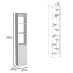 Linen Cabinet, 1 Door, 6 Shelves
