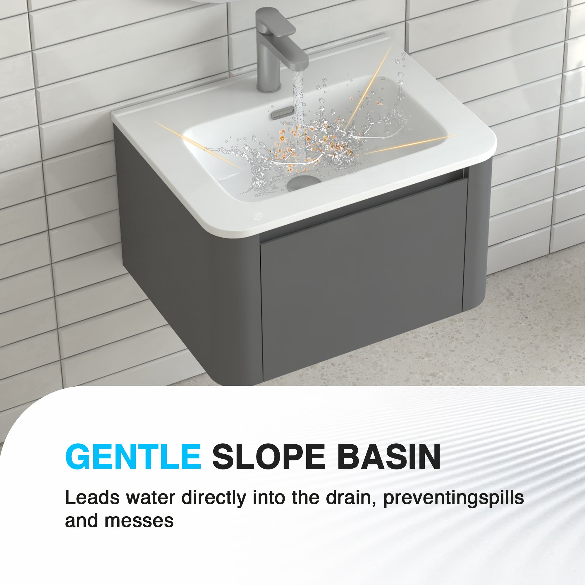 24" Floating Bathroom Vanity