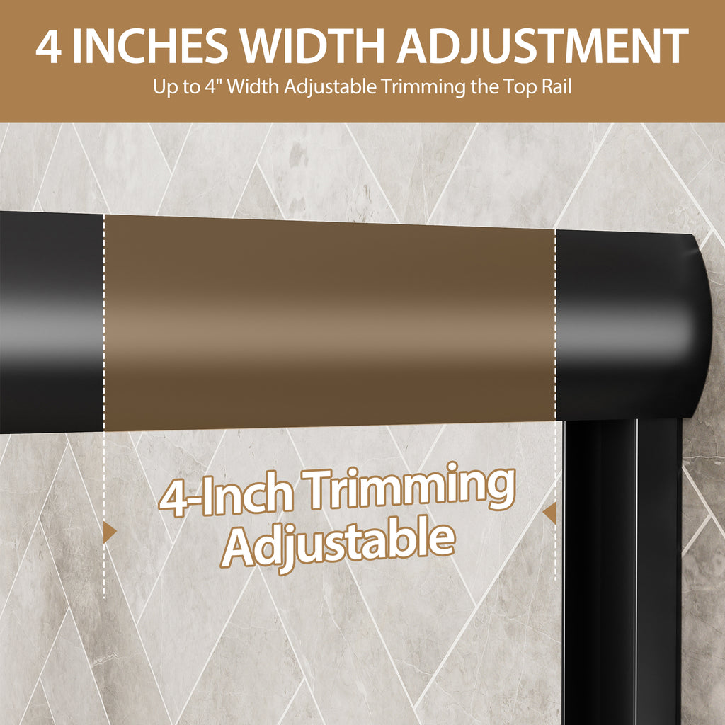 56"-60" W x 72" H Matte Shower Doors