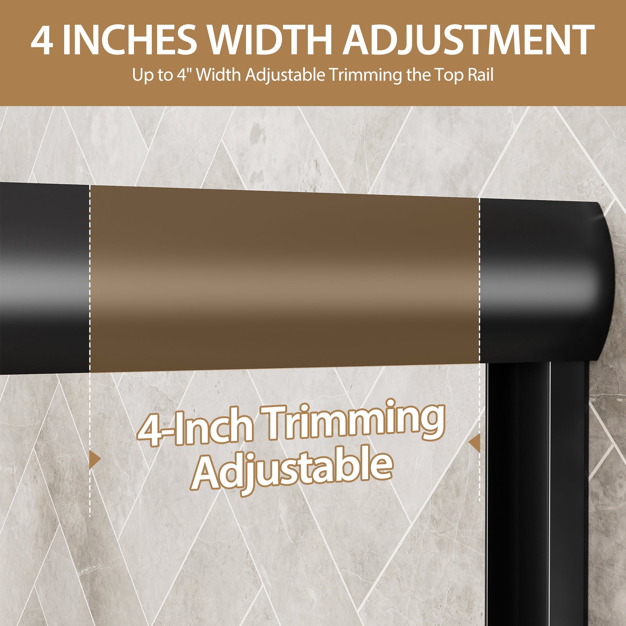 56"-60" W x 72" H Matte Shower Doors