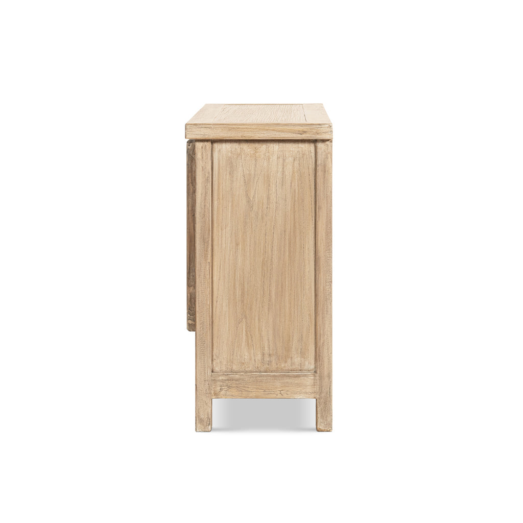 Rowan 48" Solid Reclaimed Pine 2-Door Crossbar Accent Storage Cabinet