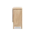 Rowan 48" Solid Reclaimed Pine 2-Door Crossbar Accent Storage Cabinet