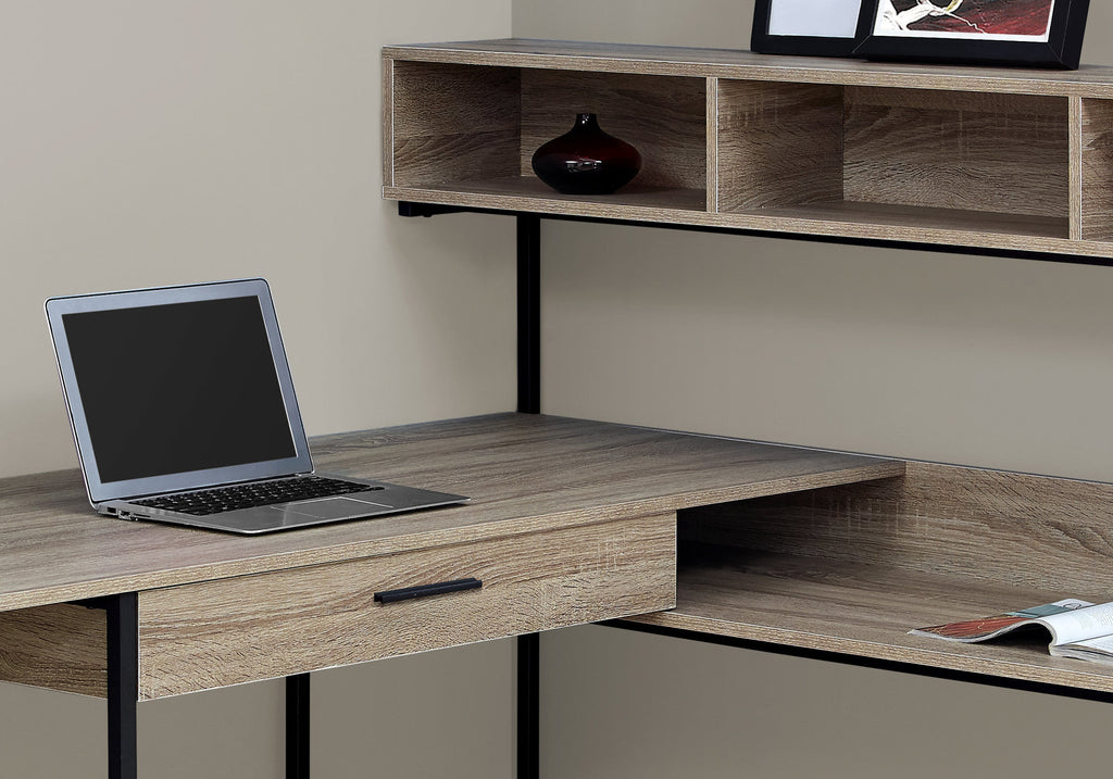 L-Shaped Computer Desk for Home Office with Storage Drawers