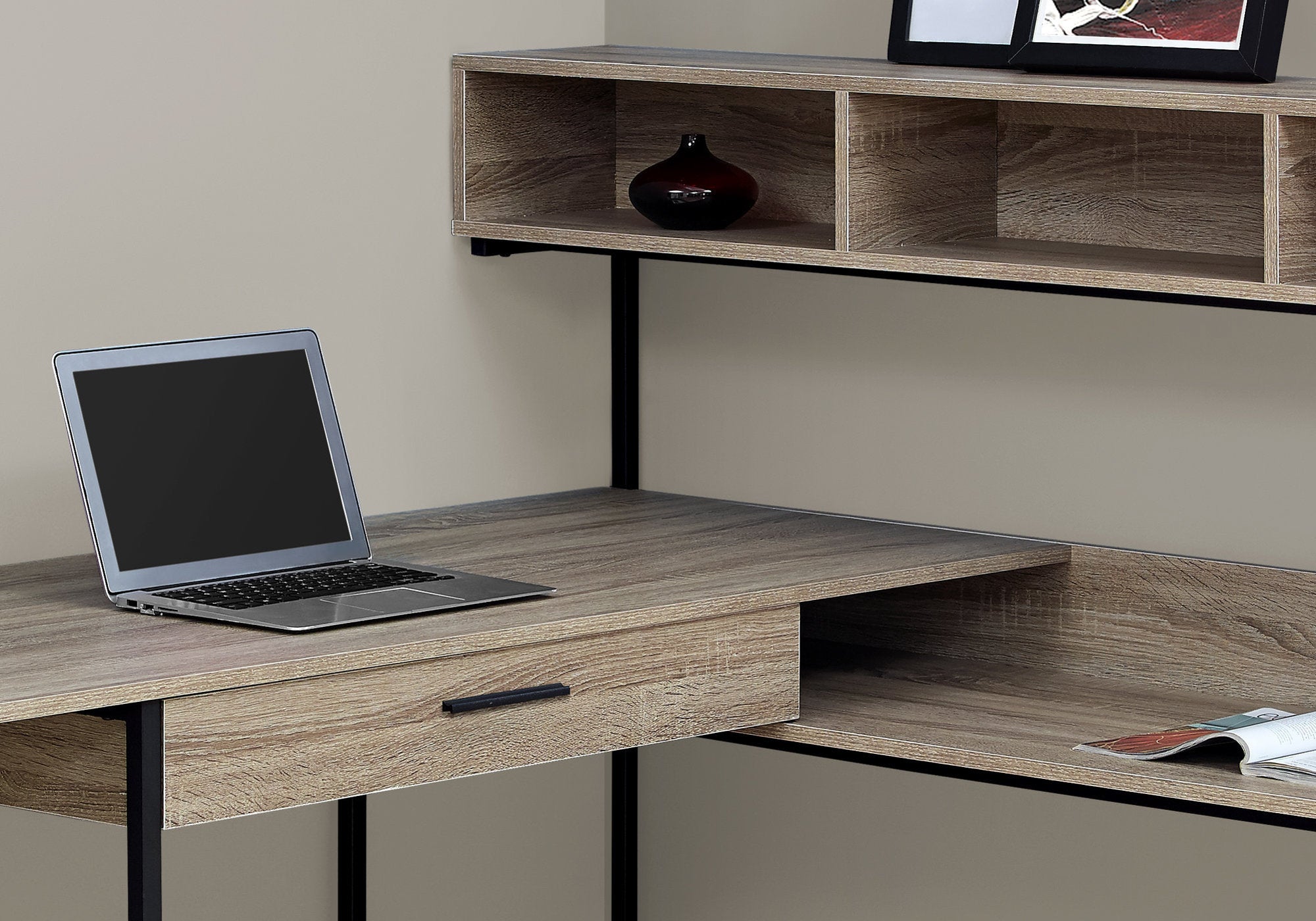 L-Shaped Computer Desk for Home Office with Storage Drawers