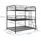 Triple Bunk Bed, Full/Full/Full