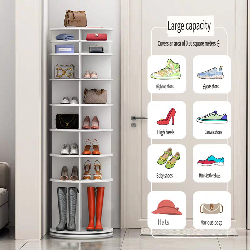 8 Tier Rotating Shoe Rack Tower