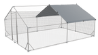 Large Metal Chicken Coop - Poultry Cage with Waterproof Cover