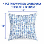 4 Pack Outdoor Lumbar Pillow Covers