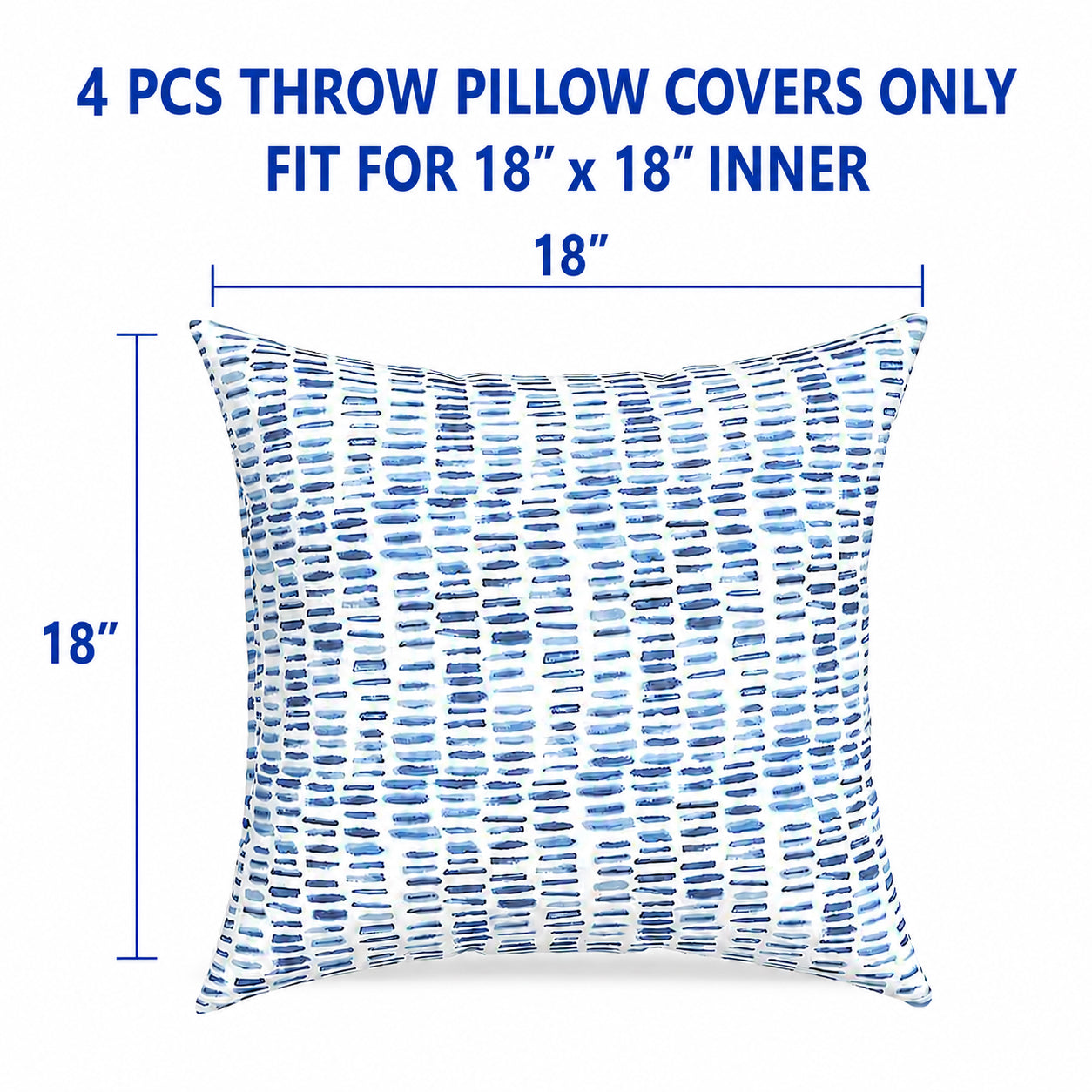 4 Pack Outdoor Lumbar Pillow Covers